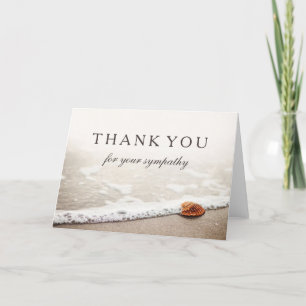 Thank You For Your Sympathy   Seashell on a Beach
