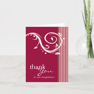 Thank You for Your Thoughtfulness Card Fuschia