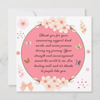 Thank you for your unwavering support . card