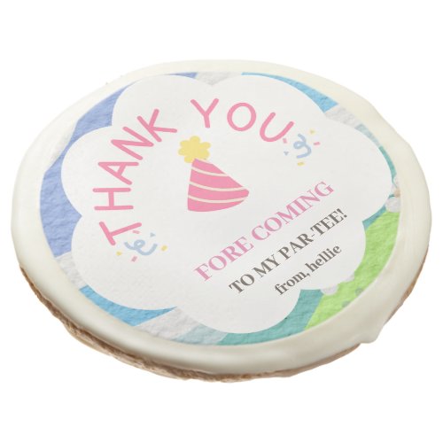 Thank you fore coming to my par_tee kids party  sugar cookie