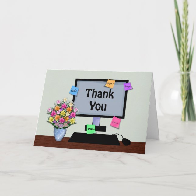 Thank You, Foreign Language, Admin Professional You Card (Front)