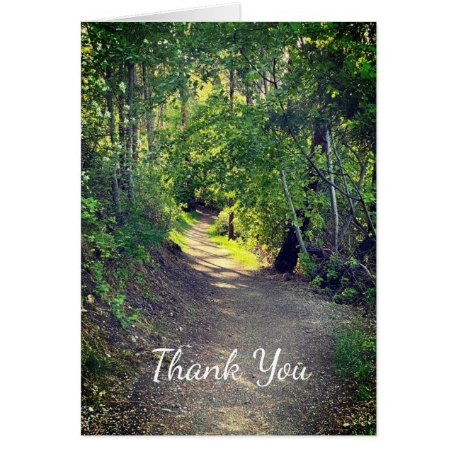 Thank You Forest Trail Wilderness Peaceful Scene (Front)