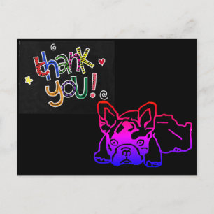 Thank you Französische Bulldogge French Bulldog Postcard