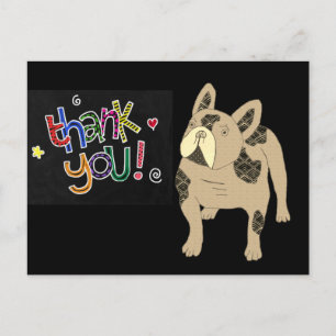Thank you Französische Bulldogge French Bulldog Postcard