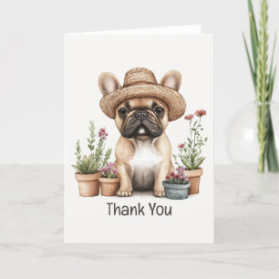 Thank You French Bulldog Gardening Flower Pots