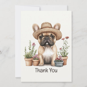 Thank You French Bulldog Gardening Flower Pots