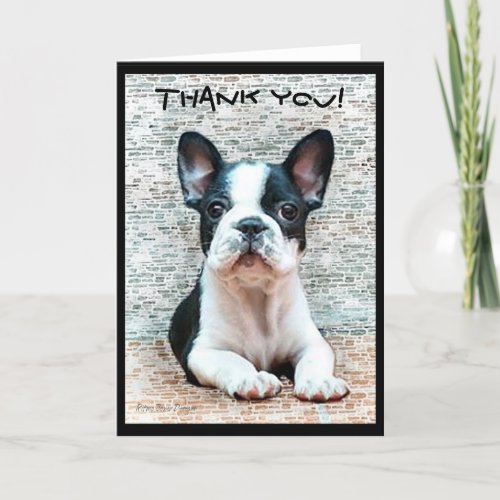 Thank You French Bulldog greeting card