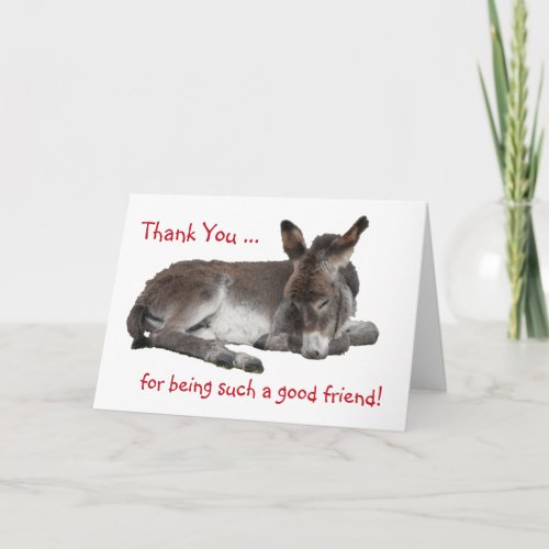 Thank You Friend Donkey Card