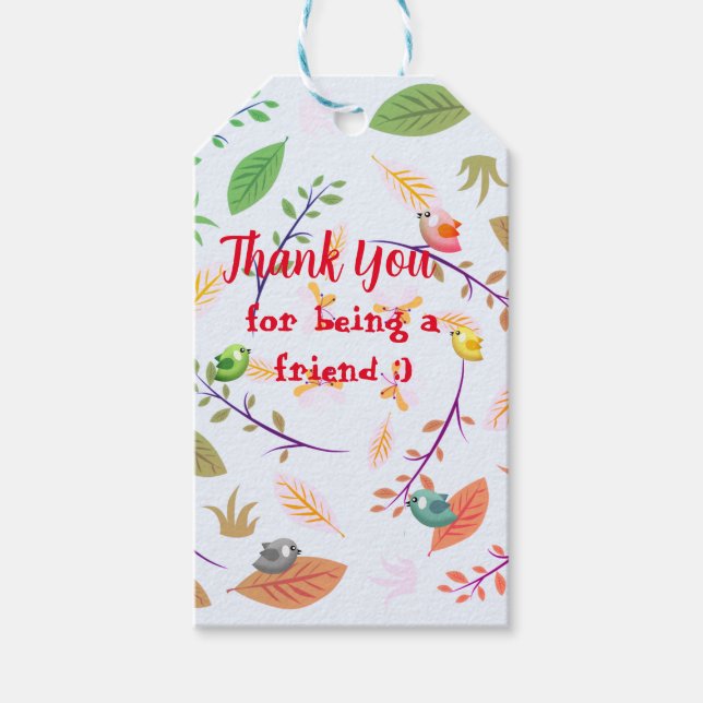 Thank You  Friend Gift Tags (Front)