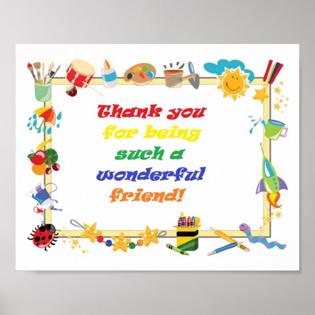 Thank you friend poster (Front)