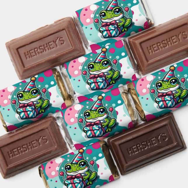 Thank You Frog Themed Girl's Birthday Hershey's Miniatures (Assorted)