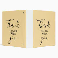 Thank you from add name yellow Pastel boho wedding