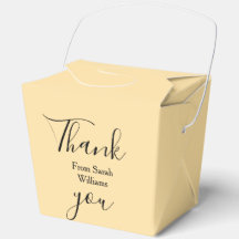 Thank you from add name yellow Pastel boho wedding