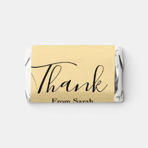 Thank you from add name yellow Pastel boho wedding Hershey's Miniatures