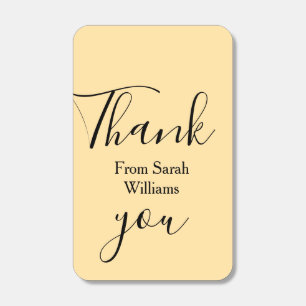 Thank you from add name yellow Pastel boho wedding Matchboxes