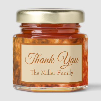 Thank You From Family Appreciation Honey Jar Favors
