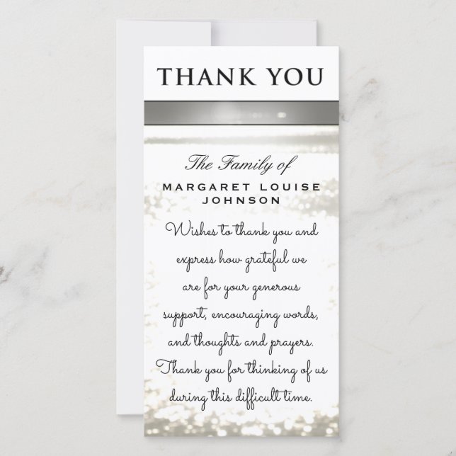 Thank You from Family - Water Glitters Card (Front)