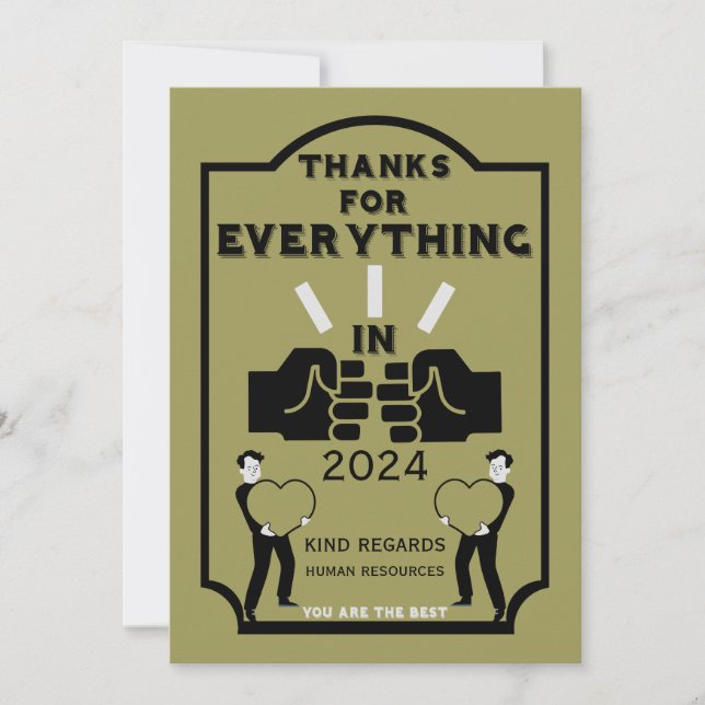 Thank You From Human Resources Card (Front)