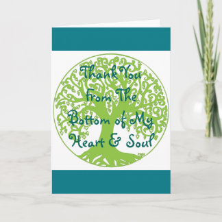 Thank you From the bottom my heart and soul card