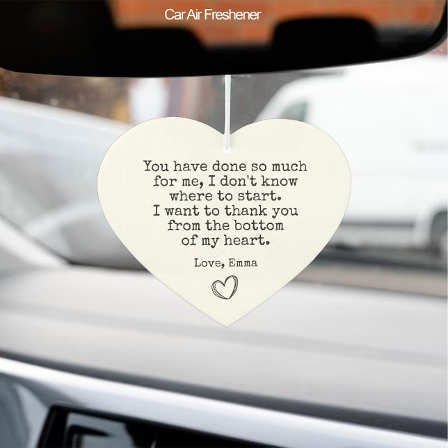 Thank you from the bottom of my heart Dad Car Air Freshener (Thank you from the bottom of my heart Dad Car Air Freshener)