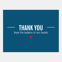 Thank You From the Bottom Of Our Hearts Postcard Template