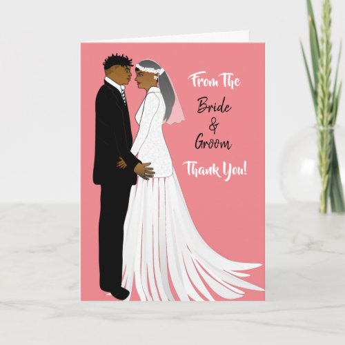 Thank You From The Bride  Groom African American Card