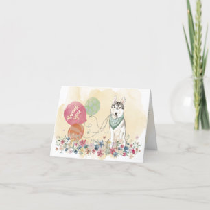 Thank You from You & Your Siberian Husky Dog Card