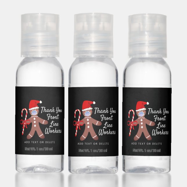 Thank You Front Line Workers Christmas Giveaway Hand Sanitizer (Set)
