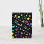 [ Thumbnail: "Thank You!" + Fun, Colorful Stars Pattern Card ]