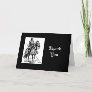 Thank You, Fun Knight in Shining Armor Letterpress Thank You Card