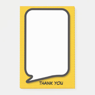 Thank You Fun Modern Speech Bubble Post-it Notes