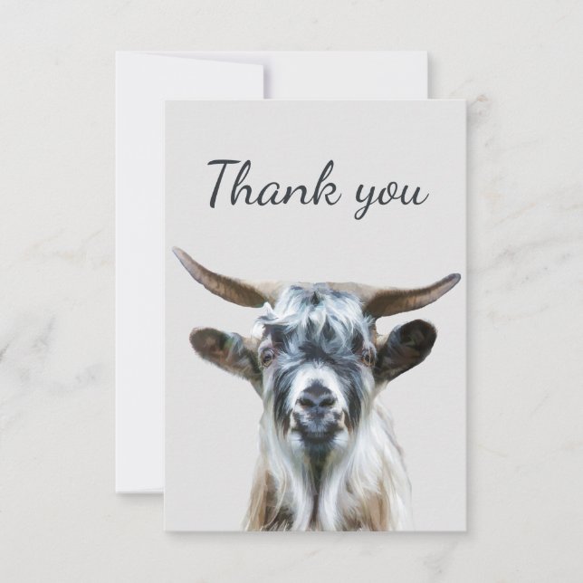 Thank You Fun Old Goat Farm Animal (Front)