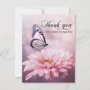 Thank you Funeral Butterfly Flower Pink Photo
