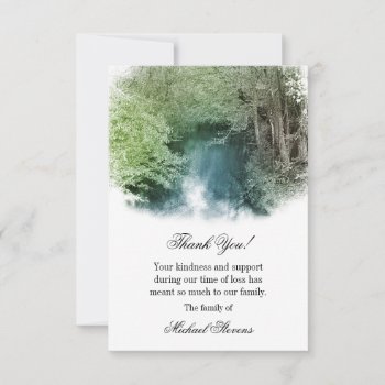 Thank You Funeral Card - Country Stream by AJsGraphics at Zazzle