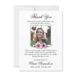Thank You Funeral Sympathy Pink Floral | PHOTO Thank You Funeral Sympathy Pink Floral | PHOTO