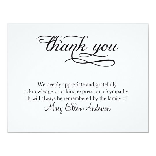 Thank You Funeral Thank You Note Card behreavement | Zazzle.com