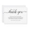 Thank You Funeral Thank You Note Card Bereavement