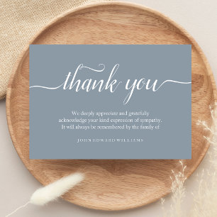 Thank You Funeral Thank You Note Card Bereavement