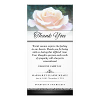 Thank You Funeral White Rose Words Cannot Express Card