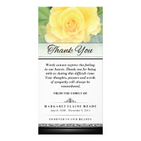 Thank You Funeral Yellow Rose Words Cannot Express Card
