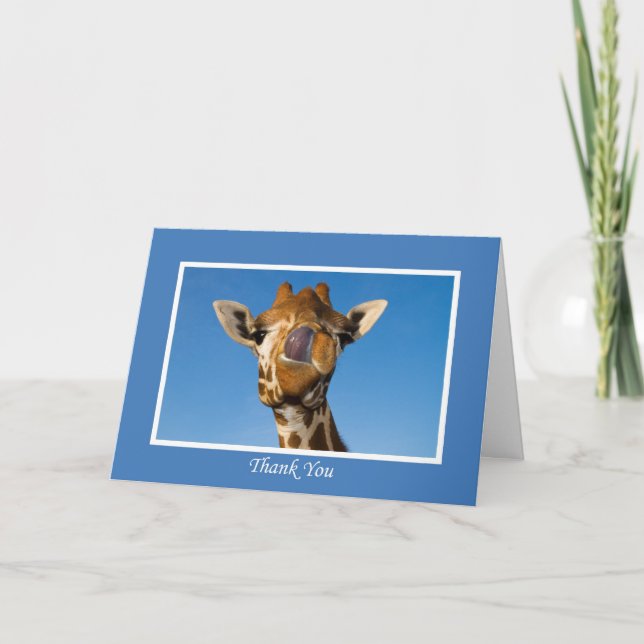 Thank you, Funny Giraffe Card (Front)