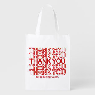 Thank You Funny Grocery Reusable Shopping Bag