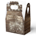 THANK YOU Gable Box Personalized Rustic Mason Jars