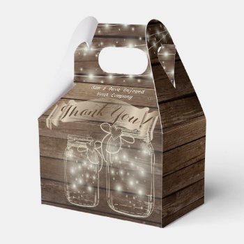 THANK YOU Gable Box Personalized Rustic Mason Jars
