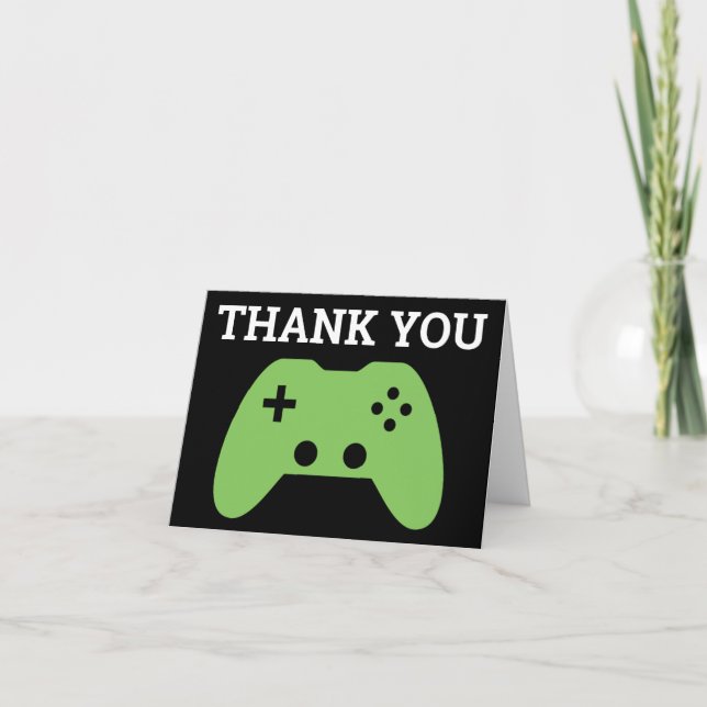 Thank You Gamer Video Game Pattern Card (Front)