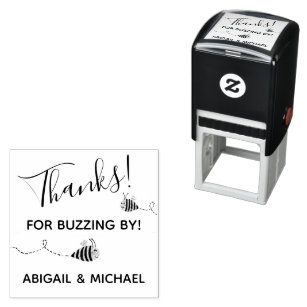 Thank You Gender-Neutral Cute Bee Baby Shower Self-inking Stamp