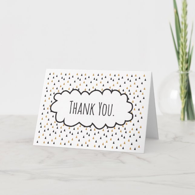 Thank You Geometric Triangles Card (Front)