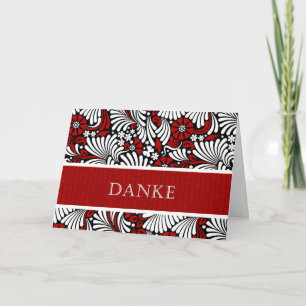 Thank You German Informal Red and White