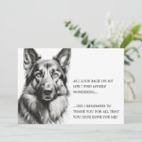 Thank you German Shepherd Dog Black White