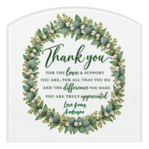 Thank You Gift Acrylic Block PB40 Gift To Say Th Door Sign